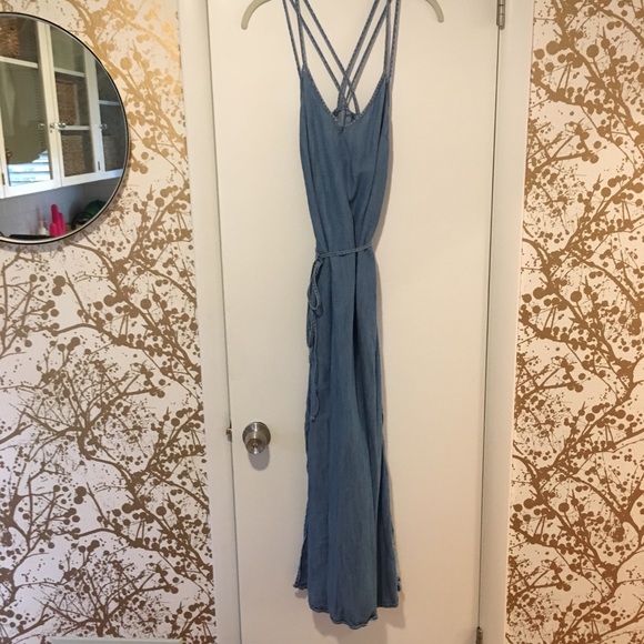 gap denim maxi dress